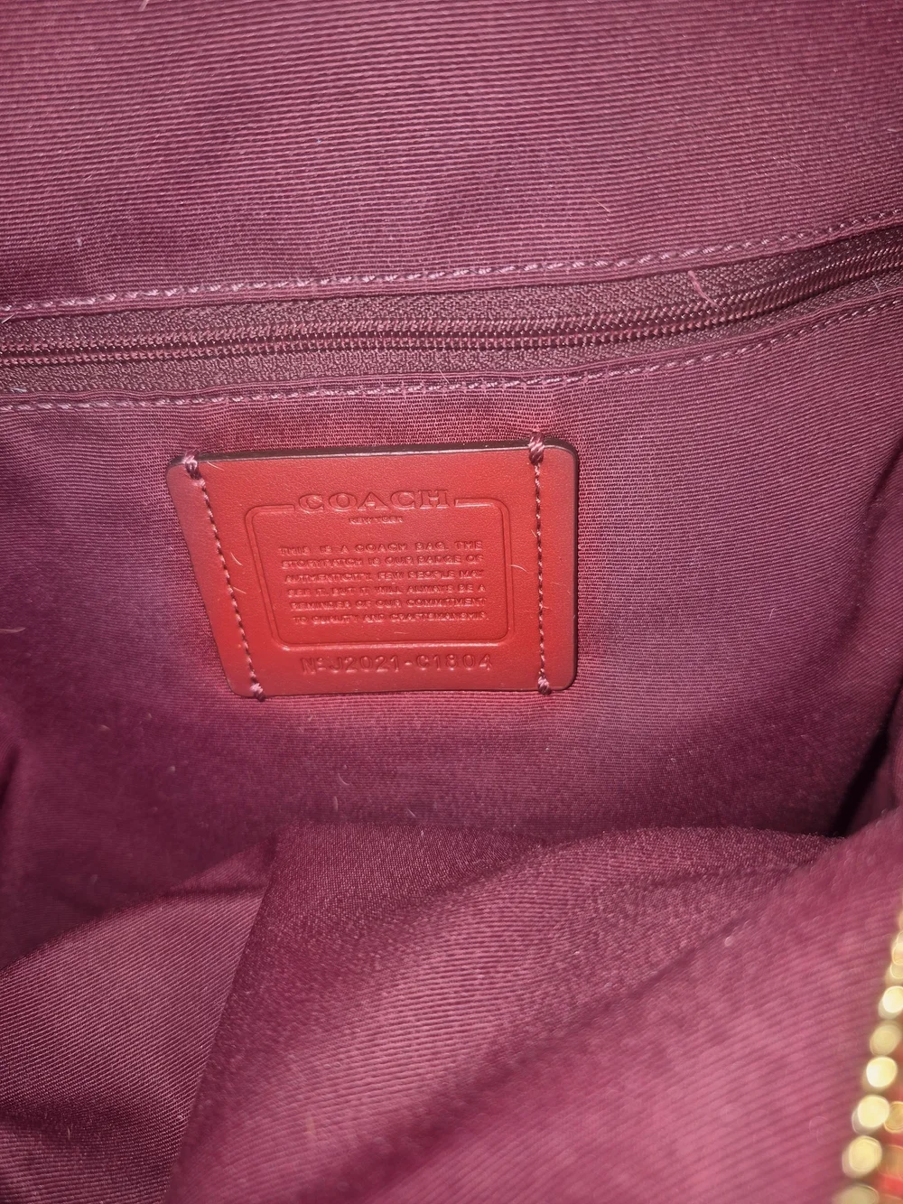 Coach Signature Canvas Mini Backpack in Red
